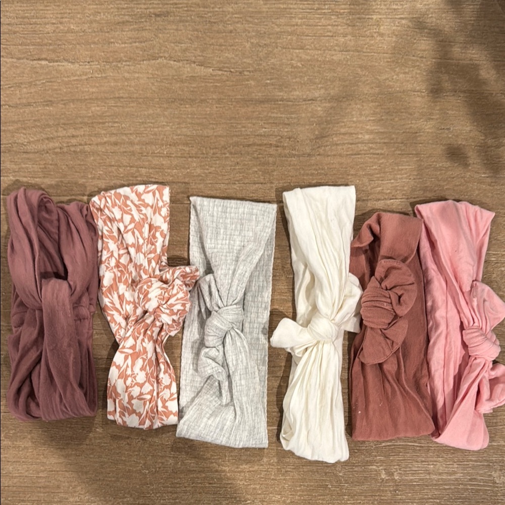 Set of 5 Knotted Headbands in Earthy Tones